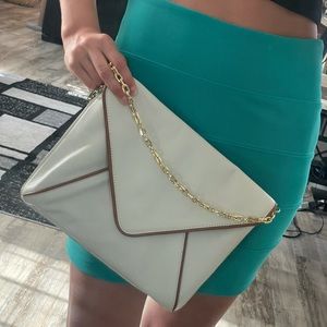 💯 Leather Banana Republic Large Basic Clutch